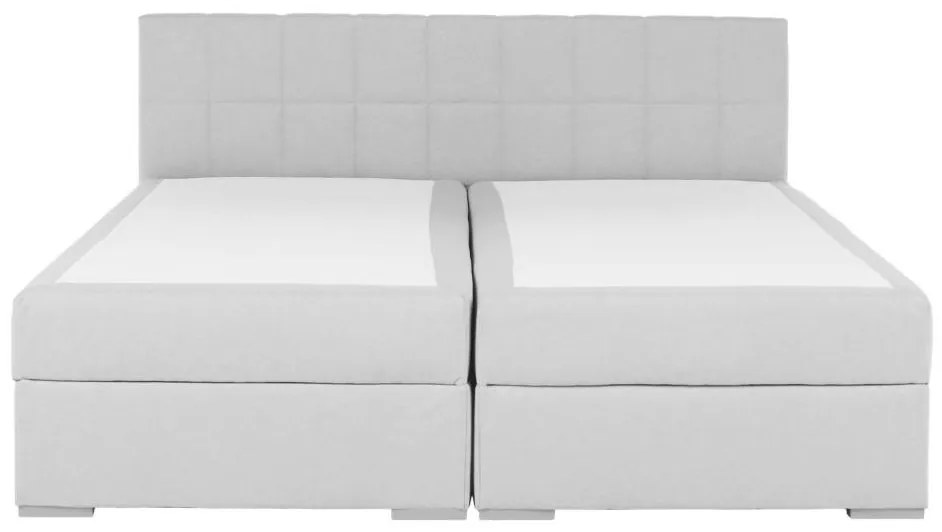 Boxspringová posteľ 180x200, svetlosivá, FERATA KOMFORT