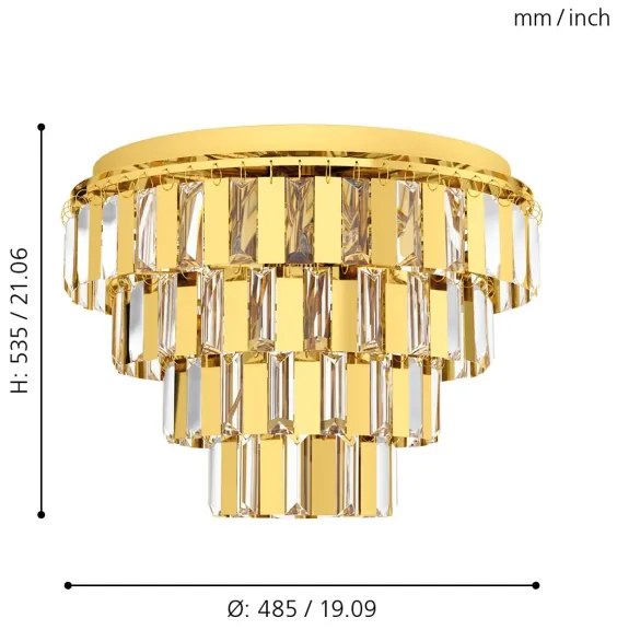 Eglo 99096 - Luster na reťazi ERSEKA 7xE14/40W/230V