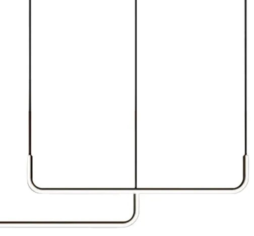 LED Luster na lanku HORIZONT 2xLED/11W/230V čierna