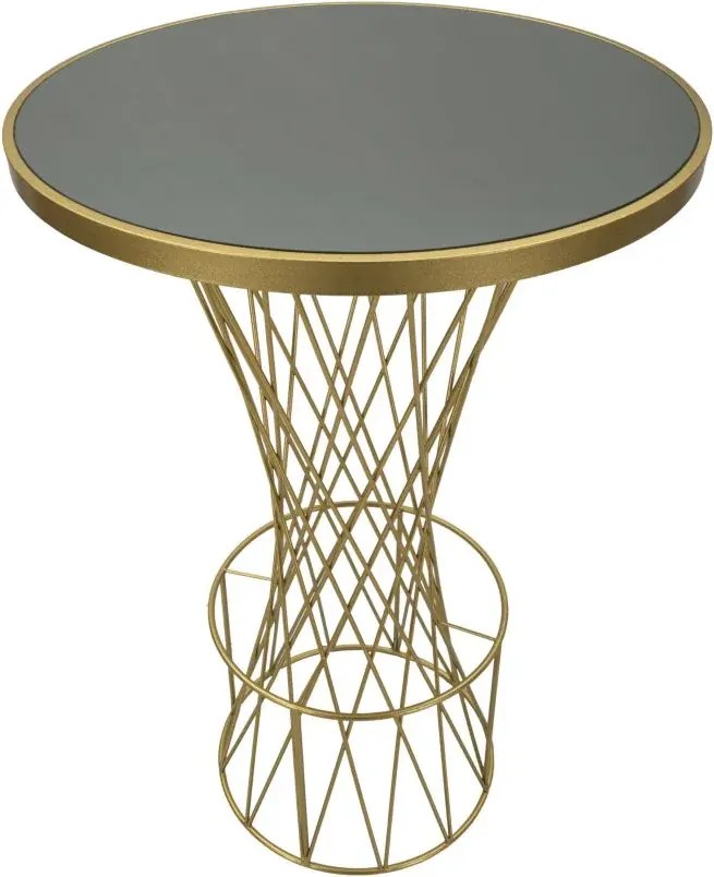Barový stôl Tower New 70 cm čierno-zlatý