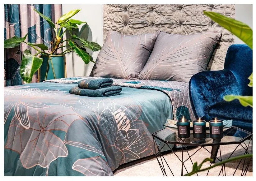 DECOREUM Zamatový záves s potlačou 140 cm x 270 cm viacfarebná 100 % polyester Rozmer varianty: 140 cm x 250 cm, Farba varianty: Hnedá 105448
