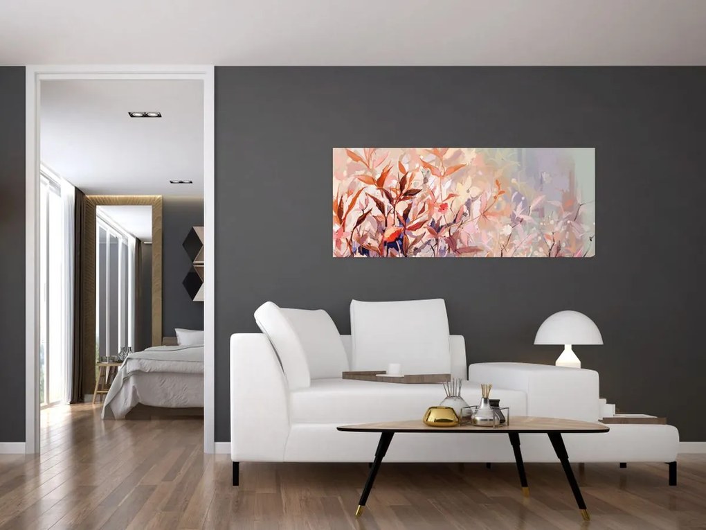 Obraz - Maľba pastelová jeseň (120x50 cm)