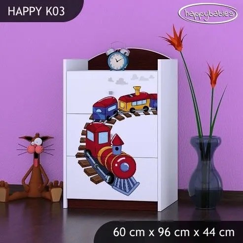 Detská komoda MAŠINKA - TYP 3