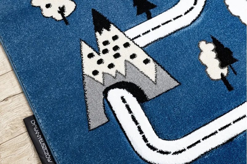 Detský kusový koberec Petit Town streets blue, 180x270, modrá, detská izba, Dywany Łuszczów