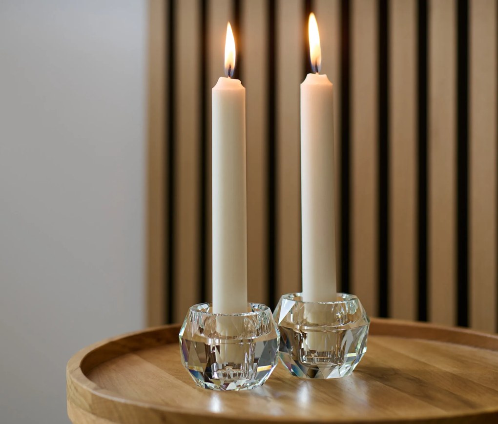 Sklenené svietniky, 2 ks