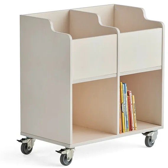 Vozík na knihy AGNES, biela