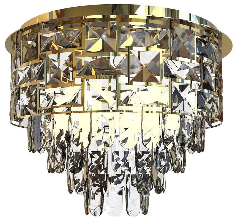 Stropné svietidlo LUXURIA 9xE14/40W/230V pr. 48 cm zlatá