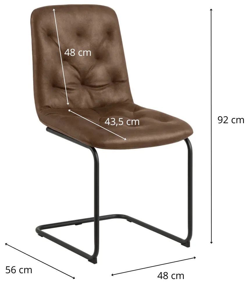 Jídelní židle Kira hnědá