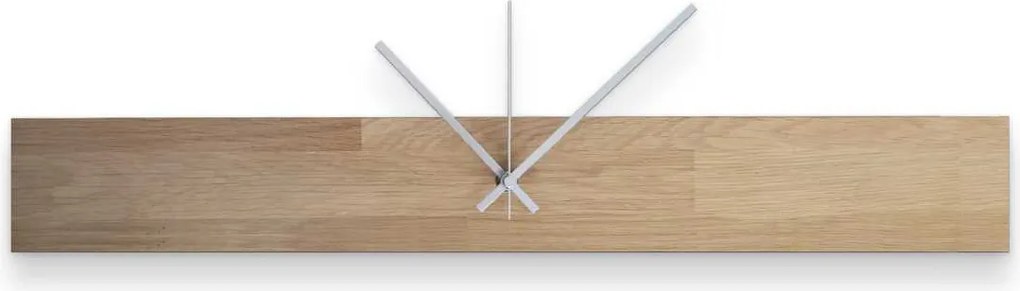 SENTOP | Minimalistické hodiny z prírodného dreva I SENTOP MAS020-3041-SILVER-60x8cm analógové
