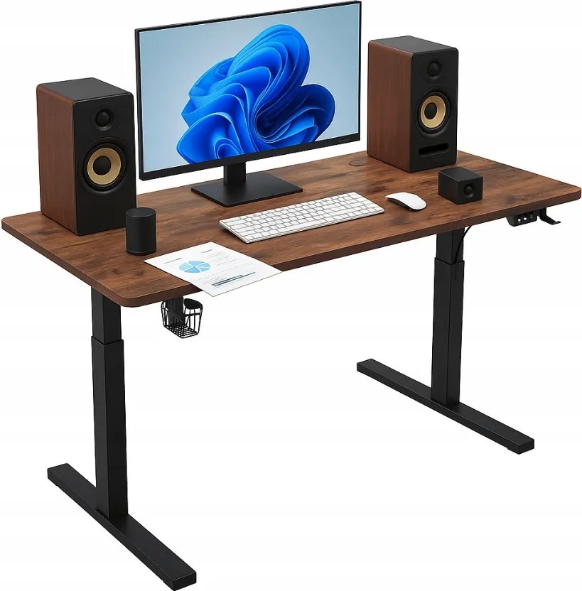 Elektrický výškovo nastaviteľný stôl 72 - 117 cm Šírka: 60 cm | Dĺžka: 140 cm