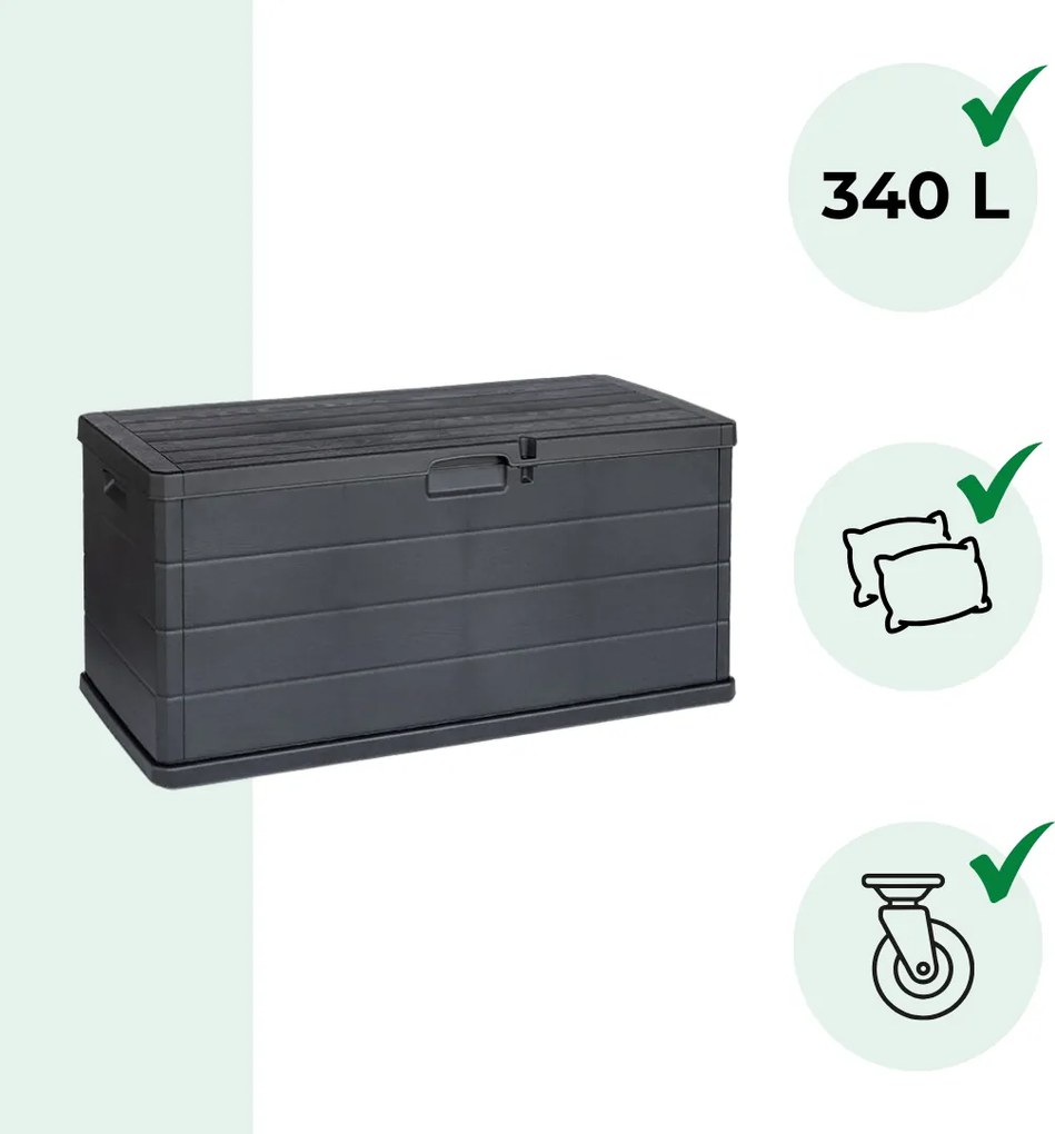 Úložný box ALPHA, 340L, 118x59x57cm, antracitová I.P.A.E-Progarden
