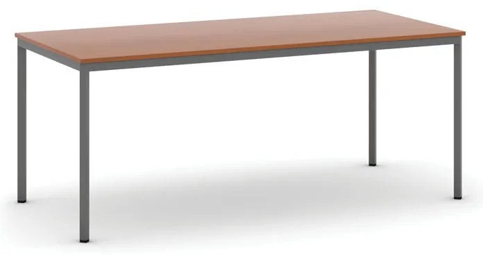 Jedálenský stôl, 180x80 cm, tmavo sivá podnož, čerešňa