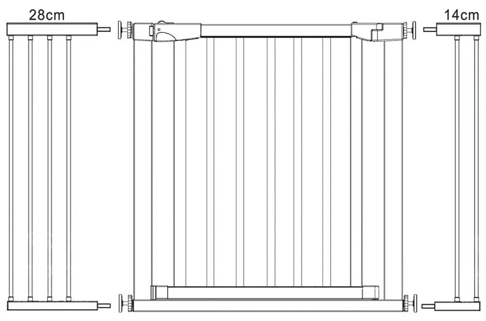 Ochranná bariéra pre deti 75-124 cm SPRINGOS SG0012BC
