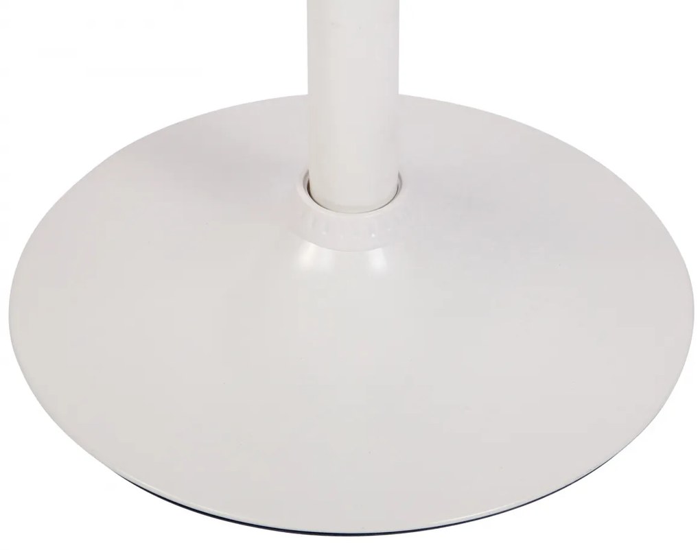 Barová stolička Dyn V2 - látka, biela podnož - Hnedá