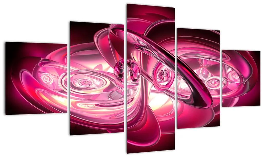Obraz ružových fraktálov (125x70 cm), 40 ďalších rozmerov