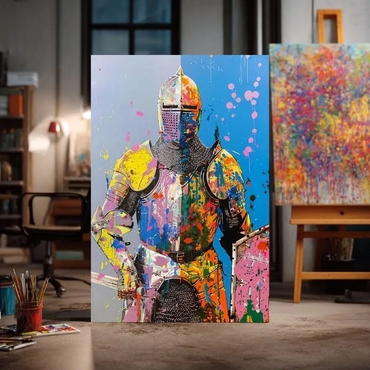 Obraz Graffiti Knight | Talianske plátno