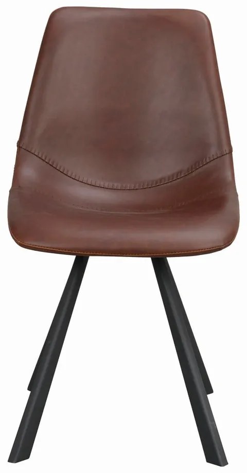 Hnedá jedálenská stolička s čiernymi nohami Rowico Alpha