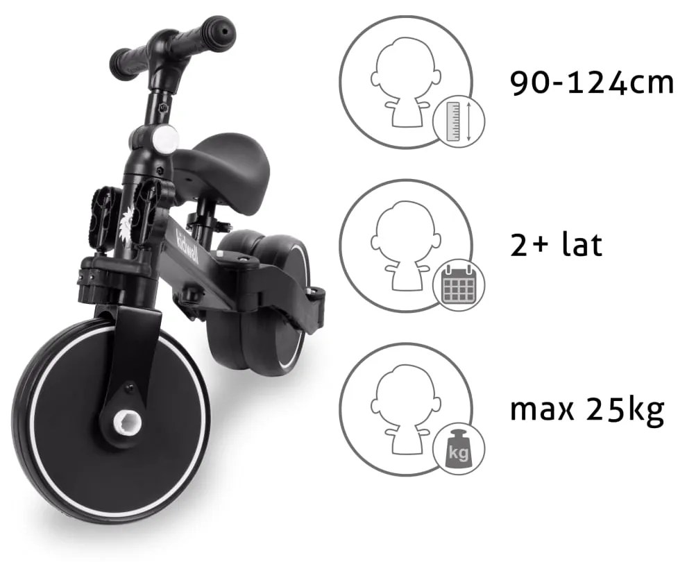 Cykloodrážadlo 3v1 PICO Black