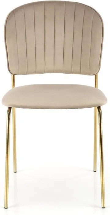 JEDÁLENSKÁ STOLIČKA SENNA BÉŽOVÁ + ZLATÉ NOHY