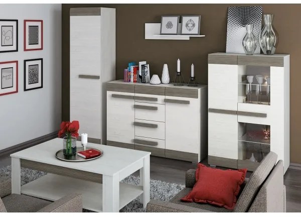 Nástenná polica SARPA 23x92 cm biela