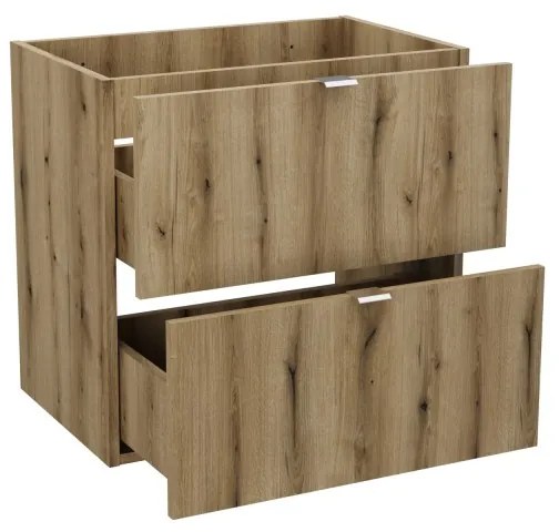 Kúpeľňová závesná skrinka vysoká Aruba 800 2D dub craft zlatý/biely lesk