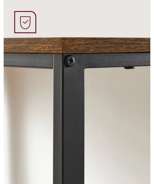 Písací stôl SOLEA hnedá/čierna