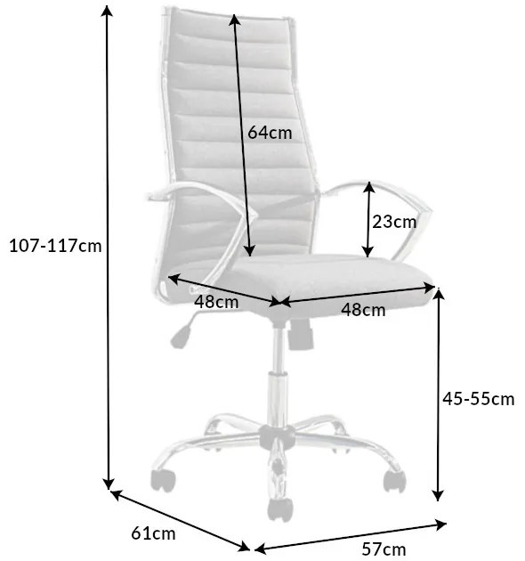 Kancelárske kreslo Big Deal 107-117cm sivá