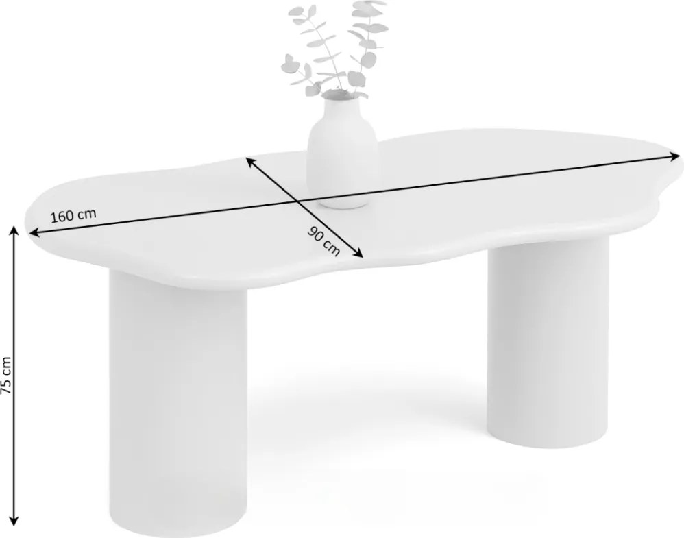 Moderný jedálenský stôl XUAN 160cm béžový