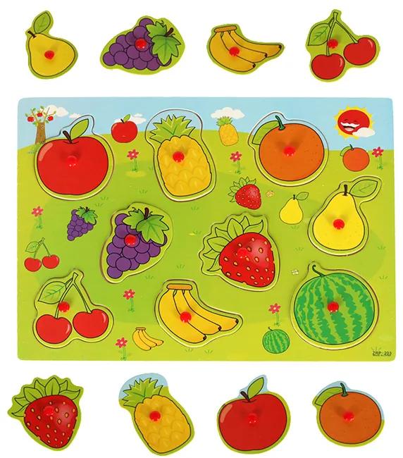 IKO Drevené puzzle – Ovocie a zelenina