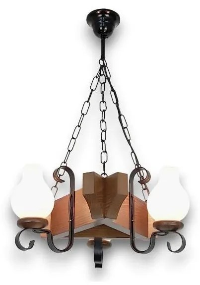 Brilagi - Luster na reťazi QUEEN 3xE14/40W/230V buk/orech