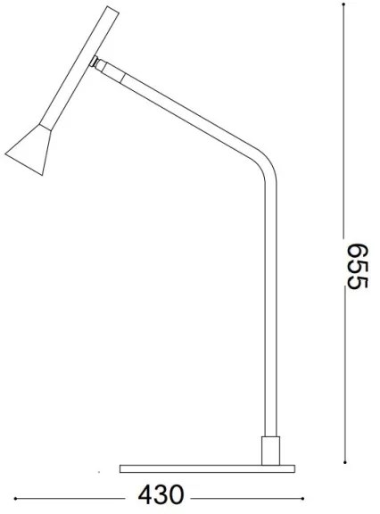 Ideal Lux - LED Stmievateľná stolná lampa DIESIS LED/6,5W/230V CRI 90 zlatá