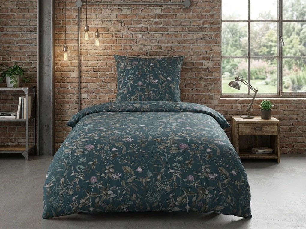 Obliečky z Renforcé bavlny SELMIRA tmavozelené hotelová kapsa Rozmer obliečky: 70 x 90 cm | 140 x 200 cm