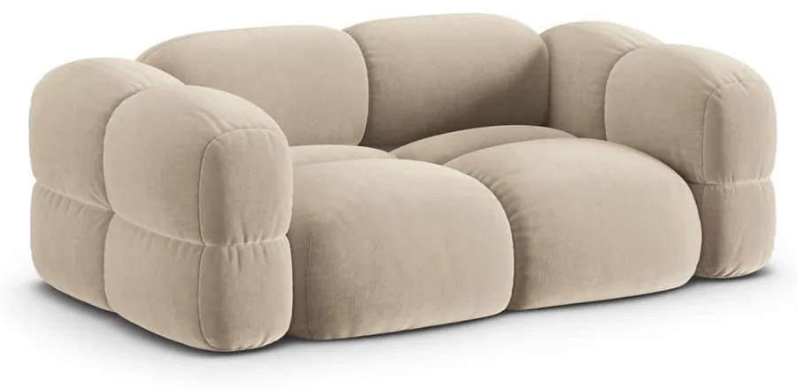Béžová zamatová pohovka 210 cm Loretto – Cosmopolitan Design