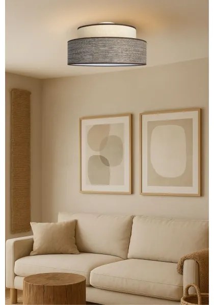 Stropné svietidlo GRACE 1xE27/60W/230V pr. 40 cm krémová/hnedá