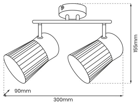 Bodové svietidlo BEST 2xE14/40W/230V čierna