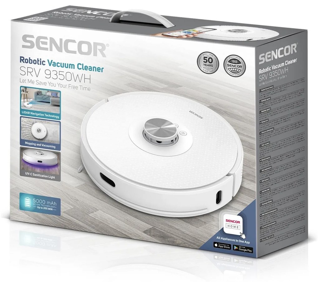 Sencor SRV 9350WH robotický vysávač