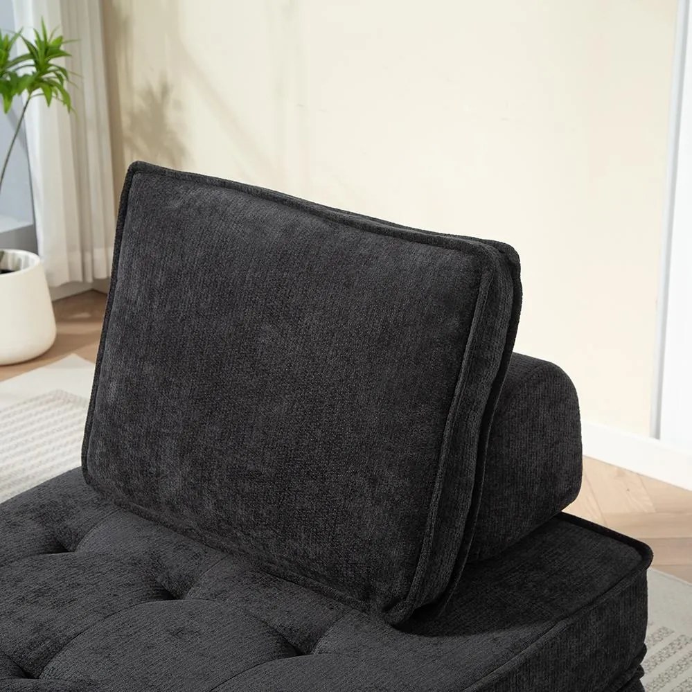 Rozkladacia penová sofa CALMERO - čierna