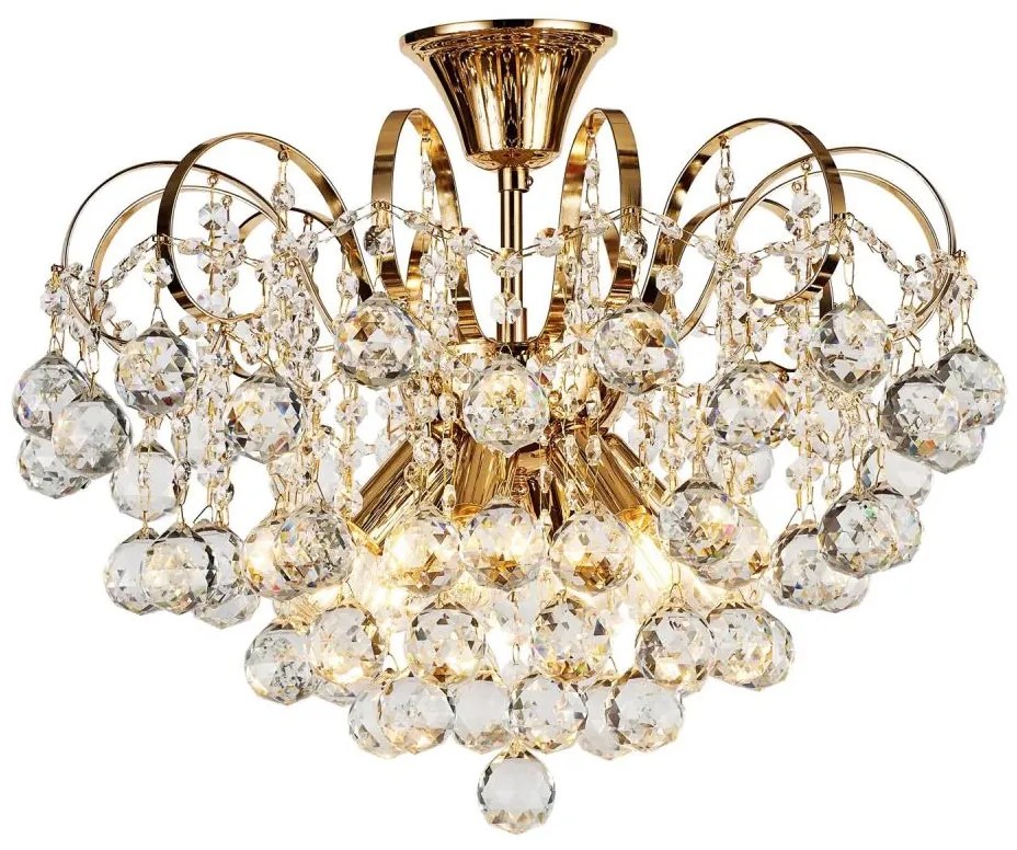 Brilagi - Prisadený luster CRYSTAL 6xE14/60W/230V zlatá