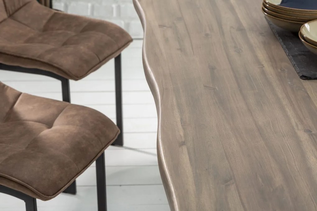 Dizajnový jedálenský stôl Evolution Grey 160 cm akácia