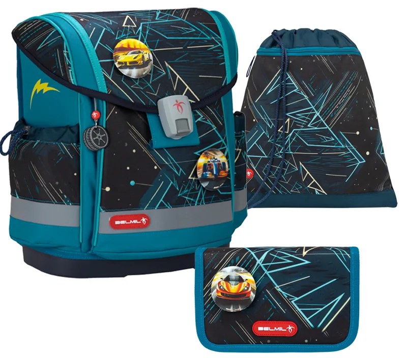 Školský set BELMIL Racing Car Blue