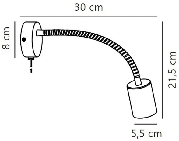 Nordlux - Nástenné bodové svietidlo EXPLORE 1xGU10/7W/230V