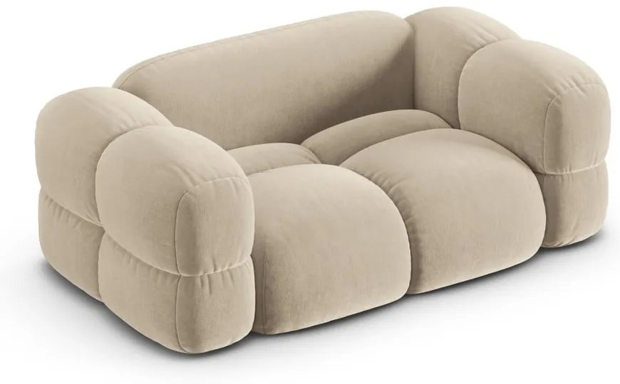 Béžová zamatová pohovka 180 cm Loretto – Cosmopolitan Design