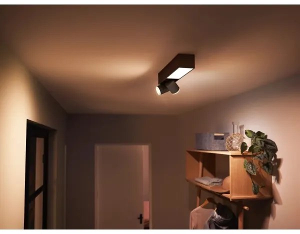 Philips-LED RGBW Stmievateľné bodové svietidlo Hue CENTRIS 2xGU10/4,2W + LED/11W