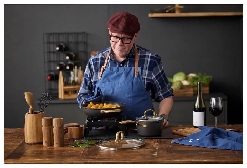 Hliníková rajnica s nepriľnavým povrchom s pokrievkou na indukciu 1,5 l – Holm