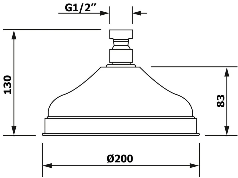 Mosadzná hlavová sprcha v matne striebornej farbe ø 20 cm Antea – Sapho