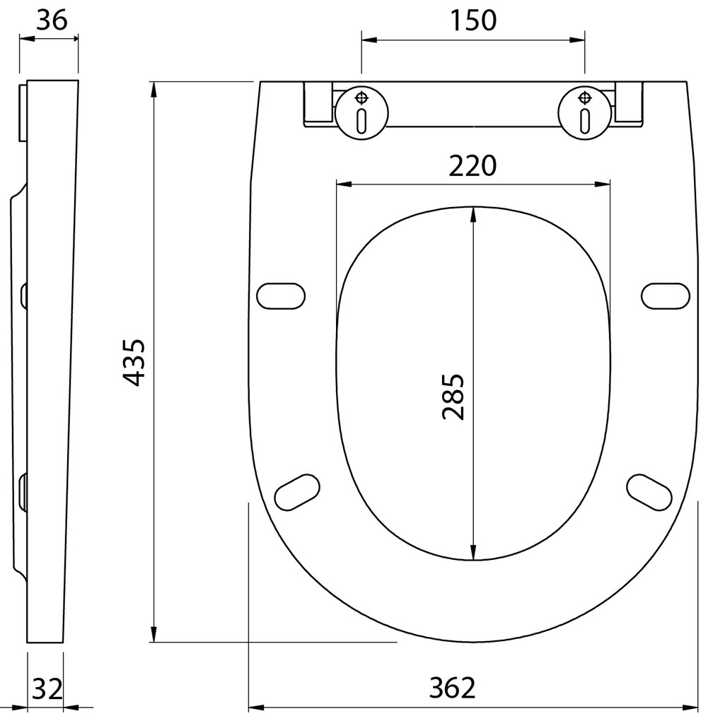 Bruckner Bruckner, DARIO WC sedátko, SLIM, Soft Close, duroplast, biela, 301.403.4