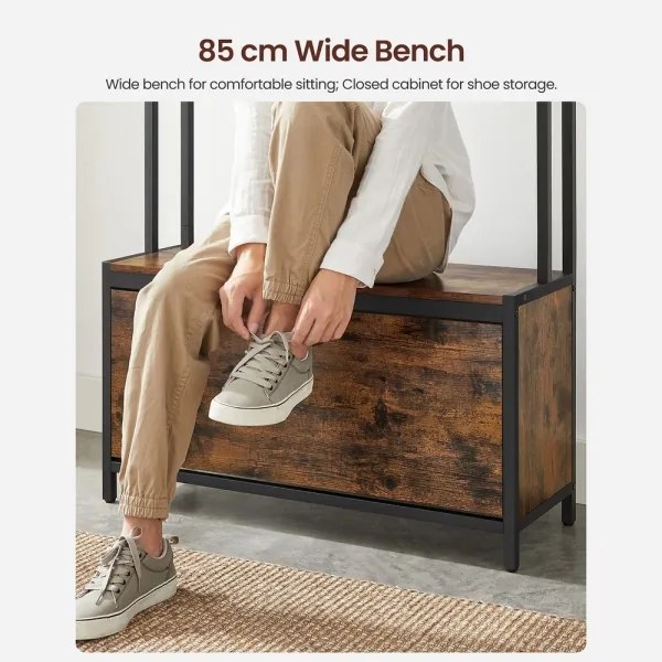 Stojanový vešiak NAVOR hnedá/čierna