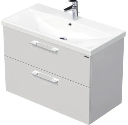Kúpeľňová skrinka s umývadlom Intedoor SANTE biela vysoko lesklá 90 x 65 x 45 cm SA 90 2Z A0016