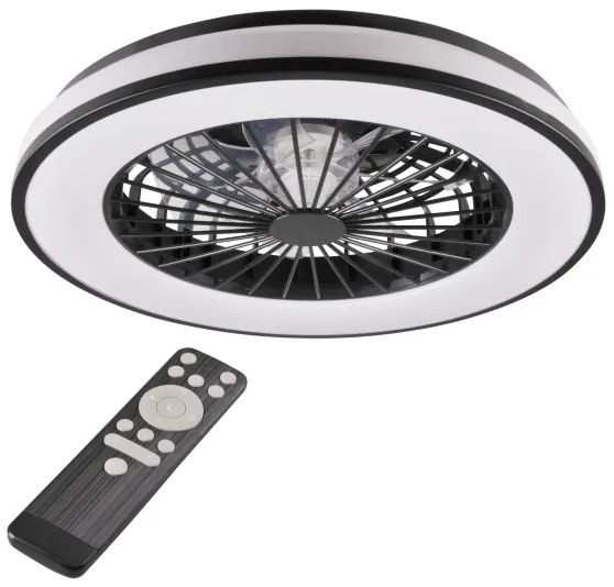 LED Stmievateľné stropné svietidlo s ventilátorom LED/48W/230V 3000-6500K + DO
