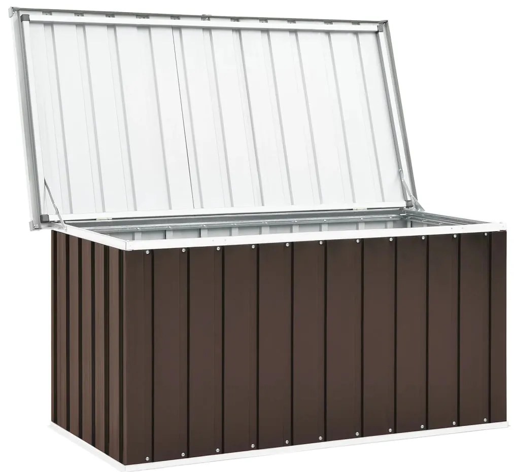 vidaXL Záhradný úložný box hnedý 129x67x65 cm